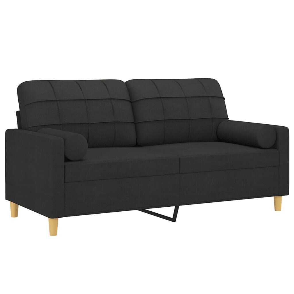 Sofa vidaXL, juoda цена и информация | Sofos | pigu.lt