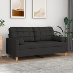 Sofa vidaXL, juoda цена и информация | Диваны | pigu.lt