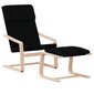 Poilsio kėdė vidaXL, juoda/ruda kaina ir informacija | Svetainės foteliai | pigu.lt