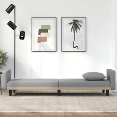 vidaXL Sofa-lova su pagalvėlėmis, šviesiai pilkos spalvos, audinys цена и информация | Диваны | pigu.lt