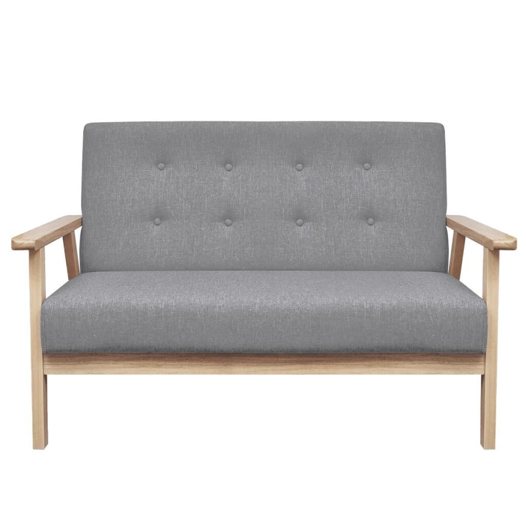 Retro medinė sofa, pilka kaina ir informacija | Sofos | pigu.lt