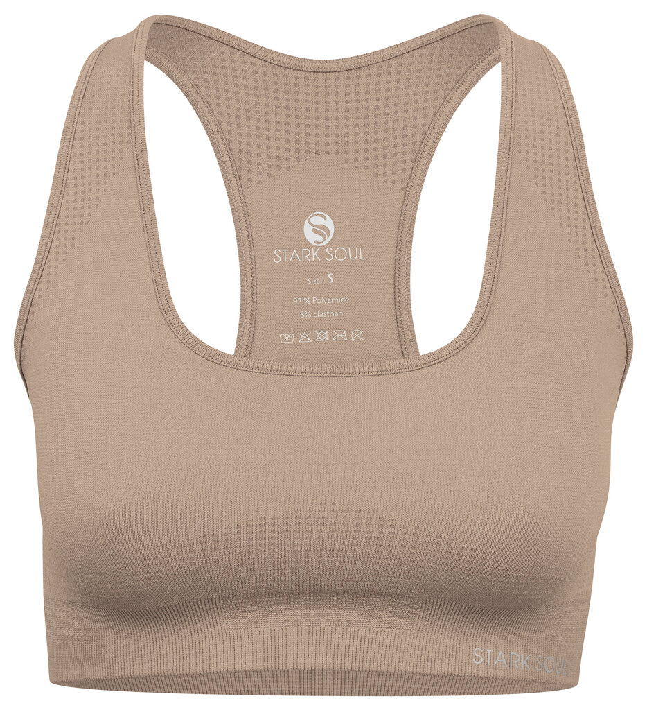 Sportinė liemenėlė moterims Stark Soul® seamless microfiber sport bustier 5130, smėlio spalvos цена и информация | Sportinė apranga moterims | pigu.lt