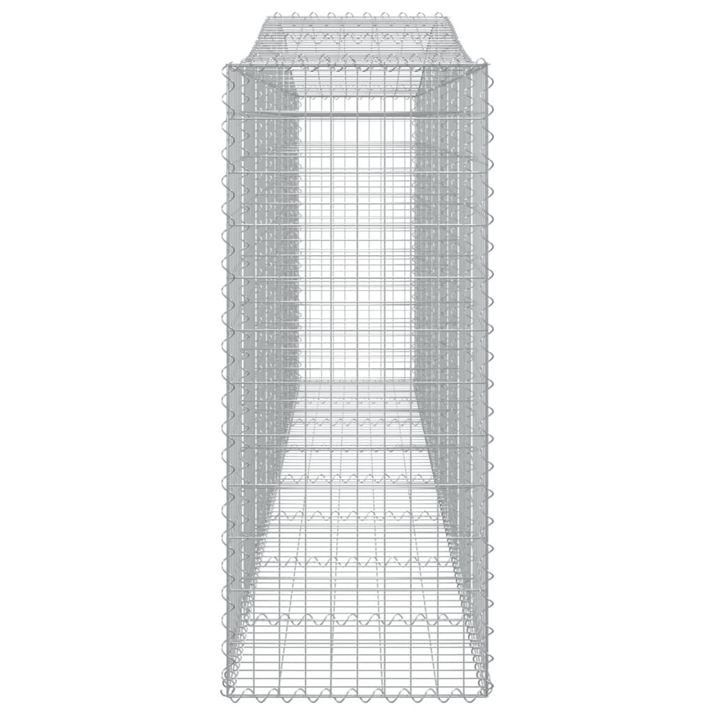 Išlenkti gabiono krepšiai vidaXL 400x50x120/140cm kaina ir informacija | Tvoros ir jų priedai | pigu.lt