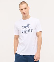 Mustang marškinėliai vyrams 1015069*2007, balti kaina ir informacija | Vyriški marškinėliai | pigu.lt
