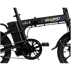 Elektrinis dviratis Skyjet 16 Nitro, juodas kaina ir informacija | Elektriniai dviračiai | pigu.lt