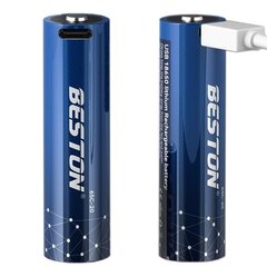 Baterija 18650 įkraunama su USB-C lizdu, 3.7V, 2000mAh, Li-Ion kaina ir informacija | Elementų krovikliai | pigu.lt