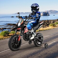 Vaikiškas elektrinis motociklas Aprilia , juodas kaina ir informacija | Elektromobiliai vaikams | pigu.lt