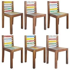Valgomojo kėdės, 6vnt., perdirbtos medienos masyvas цена и информация | Стулья для кухни и столовой | pigu.lt
