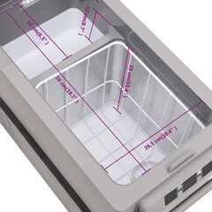Šaltdėžė su rankena VidaXL, 55l, juoda kaina ir informacija | Šaltkrepšiai, šaltdėžės ir šaldymo elementai | pigu.lt