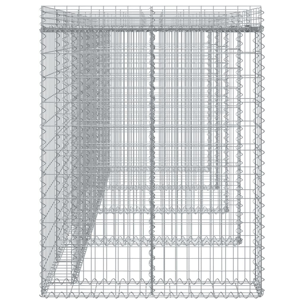 Gabiono siena vidaXL, 350x91x120 cm kaina ir informacija | Tvoros ir jų priedai | pigu.lt