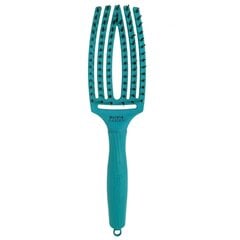 Plaukų šepetys džiovinimui Olivia Garden Fingerbrush Blue Lagoon Medium цена и информация | Расчески, щетки для волос, ножницы | pigu.lt