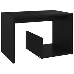 Šoninis staliukas, juodos spalvos, 59x36x38 cm, juodas цена и информация | Журнальные столики | pigu.lt