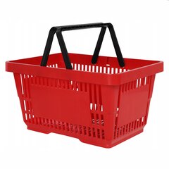 Prekybinis krepšys su dviem rankenomis raudonas kaina ir informacija | Pirkinių krepšiai | pigu.lt
