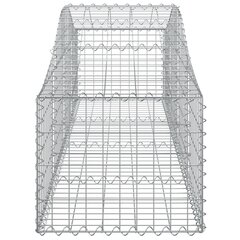 Išlenkti gabiono krepšiai vidaXL 200x50x40/60cm kaina ir informacija | Tvoros ir jų priedai | pigu.lt