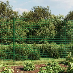Vielinė tinklinė tvora su flanšais, žalios spalvos, 2x25m цена и информация | Заборы и принадлежности к ним | pigu.lt