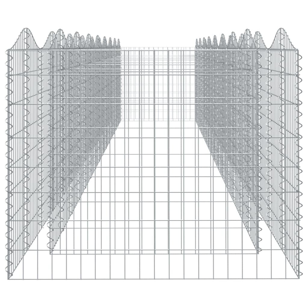 Išlenkti gabiono krepšiai vidaXL, 800x100x100cm цена и информация | Tvoros ir jų priedai | pigu.lt