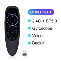 CP G10SPROBTS Универсальная Смарт ТВ / ПК Air Mouse - Bluetooth / Беспроводной / ИК Пульт ДУ и Гироскоп / LED Черный цена и информация | Аксессуары для телевизоров и Smart TV | pigu.lt