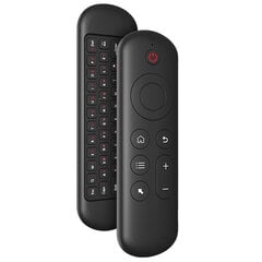 CP M5 LED 2in1 Universal Smart TV / PC Remote Bluetooth / Wireless su klaviatūra / 6-Ašių gyro juoda kaina ir informacija | Išmaniųjų (Smart TV) ir televizorių priedai | pigu.lt