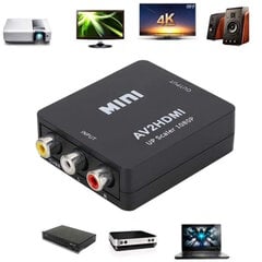 iLike HD6 Mini Skaitmeninis į analoginį keitiklį HDMI įėjimas į 3RCA išėjimas Mini USB įkraunamas Juodas (OEM) kaina ir informacija | Adapteriai, USB šakotuvai | pigu.lt