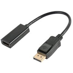 iLike HD8 HDMI (Type A) moteriškas į Display Port vyriškas adapteris kabelis 1080P (Full HD) 25cm juodas (OEM) kaina ir informacija | Adapteriai, USB šakotuvai | pigu.lt