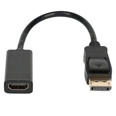 iLike HD8 HDMI (Type A) moteriškas į Display Port vyriškas adapteris kabelis 1080P (Full HD) 25cm juodas (OEM) kaina ir informacija | Adapteriai, USB šakotuvai | pigu.lt