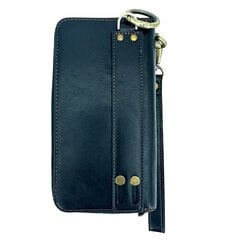 Evelatus Eco Leather Zipper Wallet su magnetais telefonui laikyti ir rankenos juosta juoda spalva kaina ir informacija | Telefono dėklai | pigu.lt