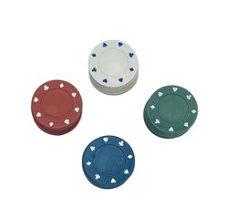 Пластиковые фишки для покера, Electronics LV-1118, зеленые, красные, синие, белые, 24 шт. цена и информация | Настольные игры, головоломки | pigu.lt