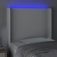 Galvūgalis su led, baltas, 103x16x118/128 cm kaina ir informacija | Lovos | pigu.lt