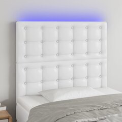 Galvūgalis su led, baltas, 90x5x118/128 cm kaina ir informacija | Lovos | pigu.lt