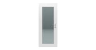 PVC lauko durys pilnas stiklas 900*2100 dešinė balta/balta Arutech Best Windows цена и информация | Уличные двери | pigu.lt