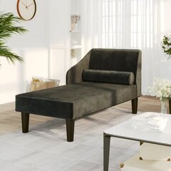 Dvivietė sofa-lova, Aksomas, juoda цена и информация | Диваны | pigu.lt