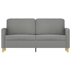 Dvivietė sofa vidaXL, Audinys, 140cm, tamsiai pilka цена и информация | Диваны | pigu.lt