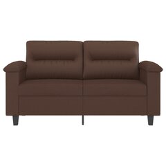 Dvivietė sofa vidaXL, ruda kaina ir informacija | Sofos | pigu.lt