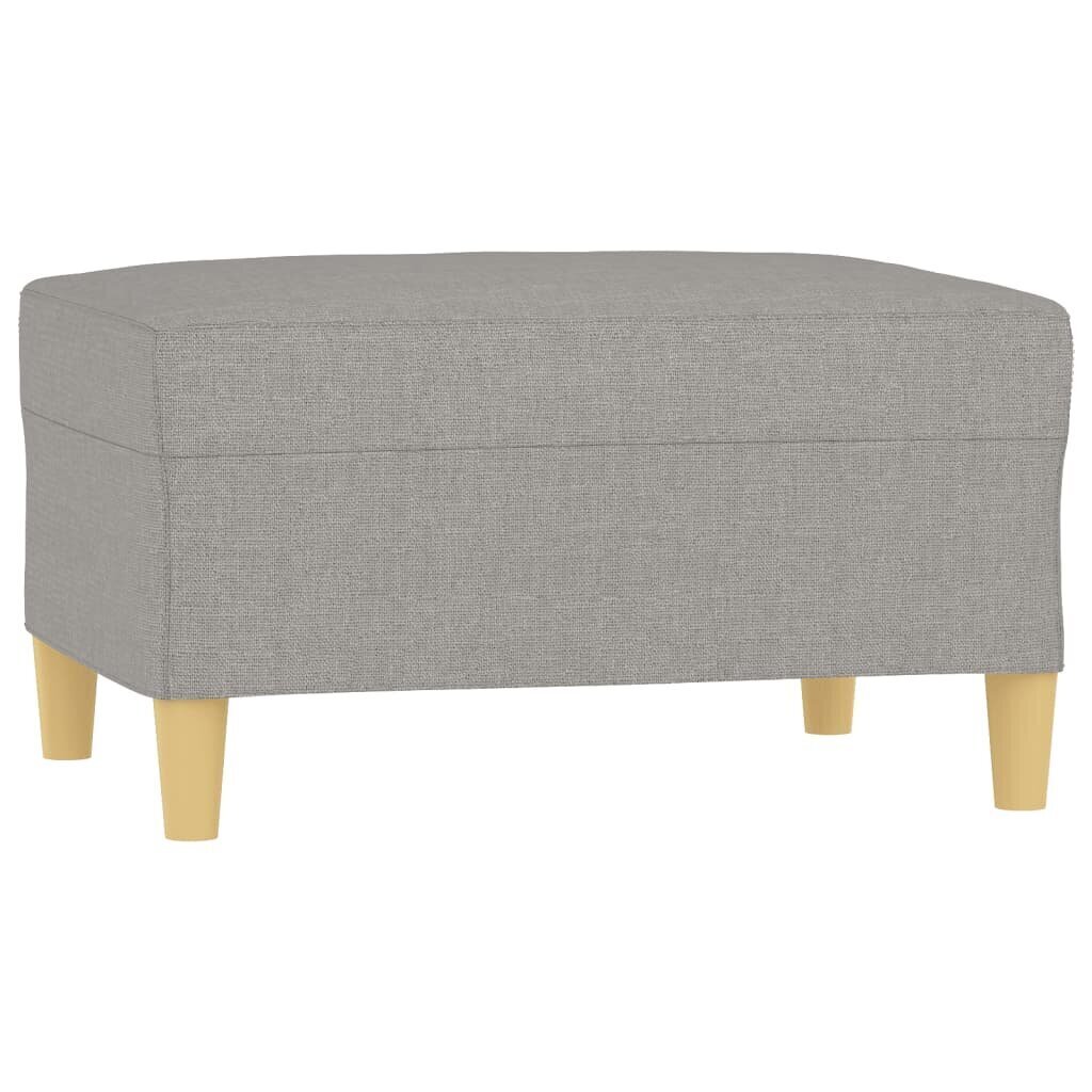 Trivietė sofa su pakoja, Audinys, 210cm, šviesiai pilka цена и информация | Sofos | pigu.lt