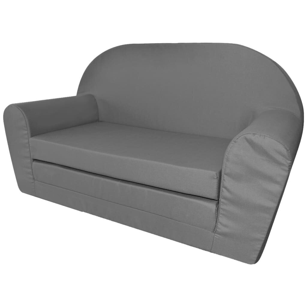 Vaikiška ištiesiama sofa, pilka цена и информация | Vaikiškos lovos | pigu.lt