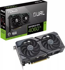 Asus Dual GeForce RTX 4060 Ti (DUAL-RTX4060TI-16G) kaina ir informacija | Vaizdo plokštės (GPU) | pigu.lt