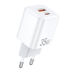 Įkroviklis Awei PD66-EU GaN 35W USB-A/USB-C baltas kaina ir informacija | Krovikliai telefonams | pigu.lt