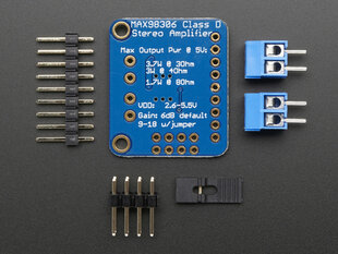 Stereo 3.7W D klasės garso stiprintuvas, MAX98306, Adafruit 987 kaina ir informacija | Garso kolonėlės | pigu.lt