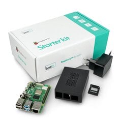 StarterKit su Raspberry Pi 4B WiFi 2GB RAM + 32GB microSD + priedai kaina ir informacija | Atviro kodo elektronika | pigu.lt