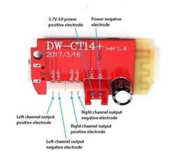 2x3W garso stiprintuvo modulis - su Bluetooth - DW-CT14+ kaina ir informacija | Garso kolonėlės | pigu.lt