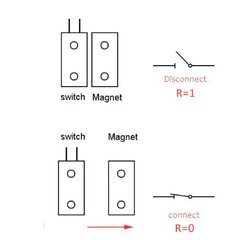 Magnetinis durų atidarymo jutiklis RC-36 - NO - cilindrinis nendrinis jungiklis kaina ir informacija | Davikliai, jutikliai | pigu.lt