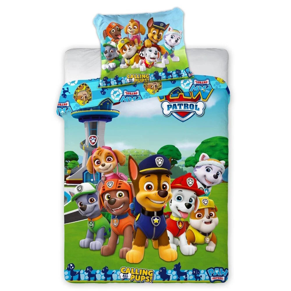 Paw Patrol patalynės komplektas, 140x200, 2 dalių цена и информация | Patalynė kūdikiams, vaikams | pigu.lt