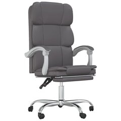 Atlošiama biuro kėdė, Dirbtinė oda, pilka цена и информация | Офисные кресла | pigu.lt