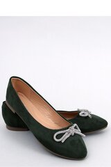 Ballet flats Inello, green M1054043 цена и информация | Женские туфли | pigu.lt