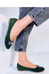 Ballet flats Inello, green M1054043 цена и информация | Женские туфли | pigu.lt