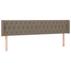 Galvūgalis su LED, Audinys, 183x16x78/88cm, taupe spalva цена и информация | Кровати | pigu.lt