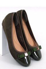 Ballet flats Inello, green M1127517 цена и информация | Женские туфли | pigu.lt