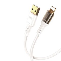 XO Clear cable NB229 USB - Lightning 1,0 m 2,4A white цена и информация | Кабели для телефонов | pigu.lt