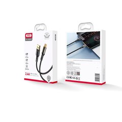 XO Clear cable NB229 USB - microUSB 1,0 m 2,4A black цена и информация | Кабели для телефонов | pigu.lt