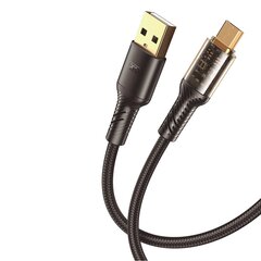 XO Clear cable NB229 USB - microUSB 1,0 m 2,4A black цена и информация | Кабели для телефонов | pigu.lt